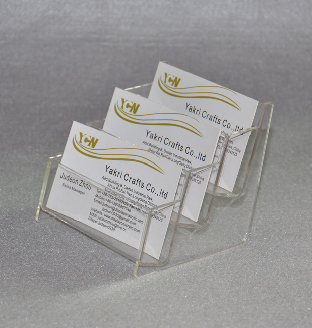 Bussiness Card Stand Acrylic Brochure Display Place Holder Multi Pocket Business Card Stand